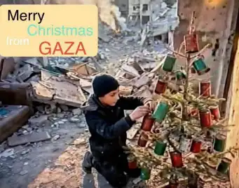 Mzeey chritmas from Gaza